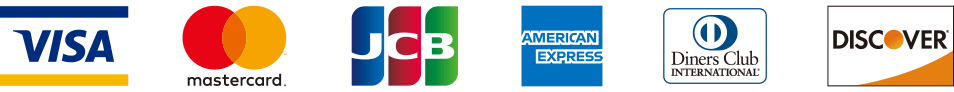 VISA,mastercard,JCB,アメリカン・エキスプレス,ダイナーズクラブカード,DISCOVER